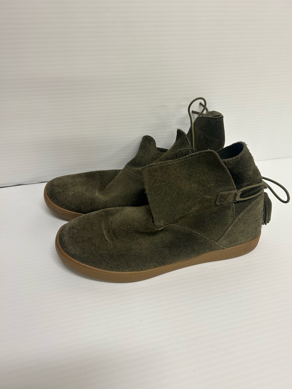 KOOLABURRA by UGG SKYLLER 1092579 Women's Green  Suede Back Lace Boots Size US 9